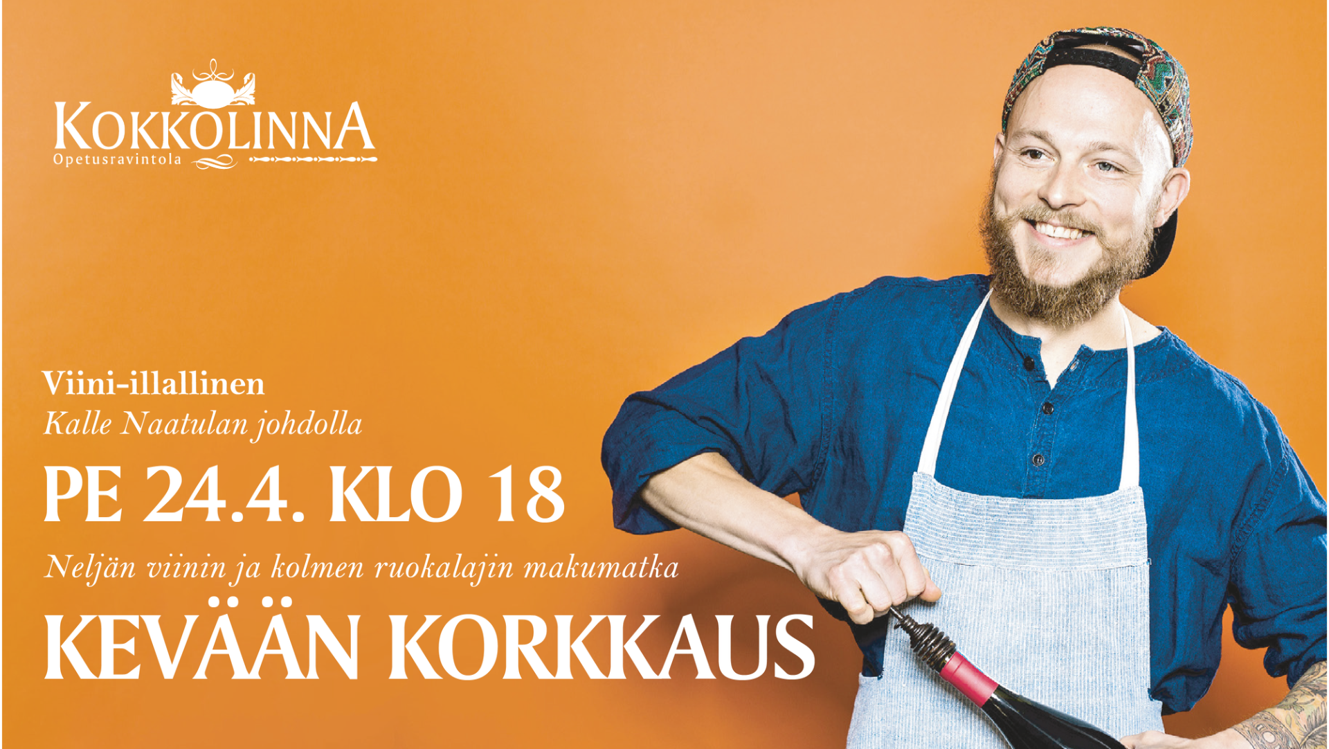 Kokkolinnassa tapahtuu. Ilmoittaudu mukaan viini-illalliselle!